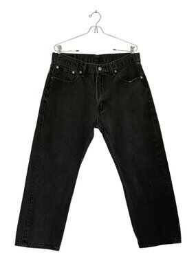 Levi’s 505 Regular Fit Straight Leg Jeans in Washed Black - Sz 36 / 26 1/2*
